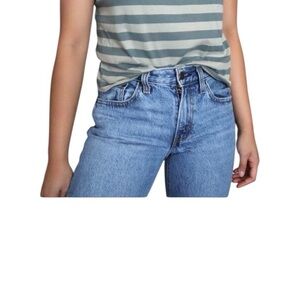 Everlane The Box cut Green striped Tee shirt